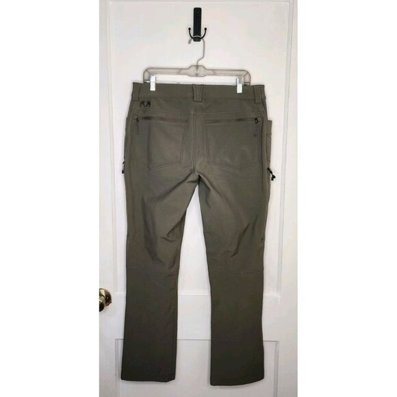 Size 12 Womens Kuiu Guide Pro Soft Shell Pants Fleece Lined Army Green - Picture 2 of 7